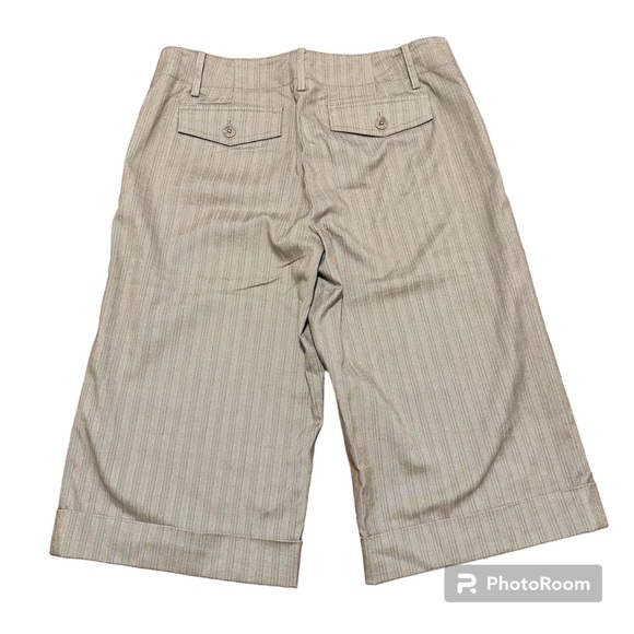 CITY Unltd. NWT Vintage Tan & Brown Striped Gaucho Pants SZ 10 - Picture 2 of 11